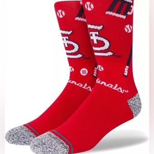 NWT Stance St. Louis Cardinals MLB Baseball Landmark Red Socks Men’s Large